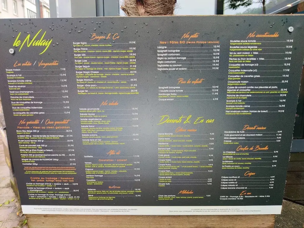 Menu_le Nulay_Roche-en-Ardenne_imagen_1