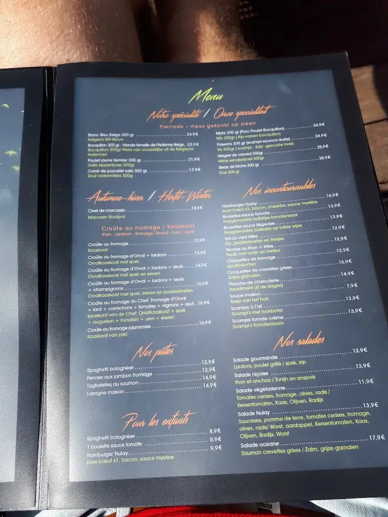 Menu_le Nulay_Roche-en-Ardenne_imagen_3