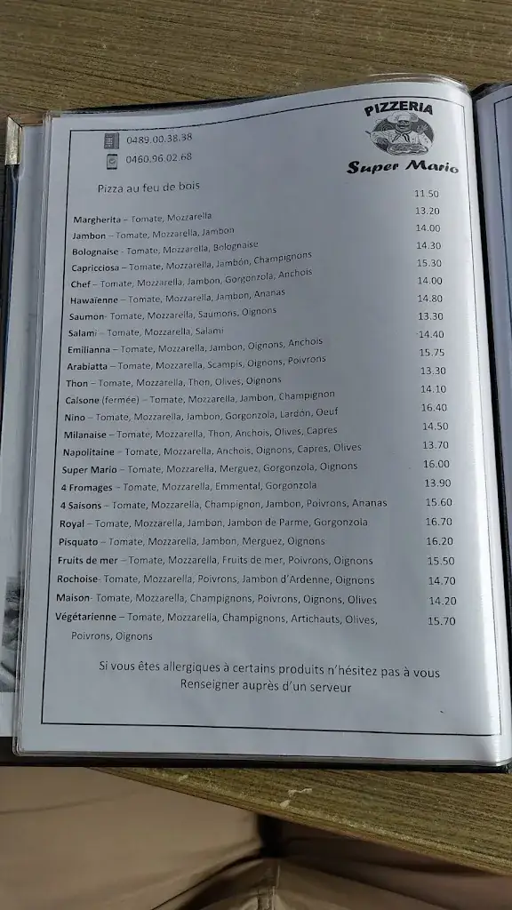 Menu_Pizzeria Super Mario_Roche-en-Ardenne_image_2