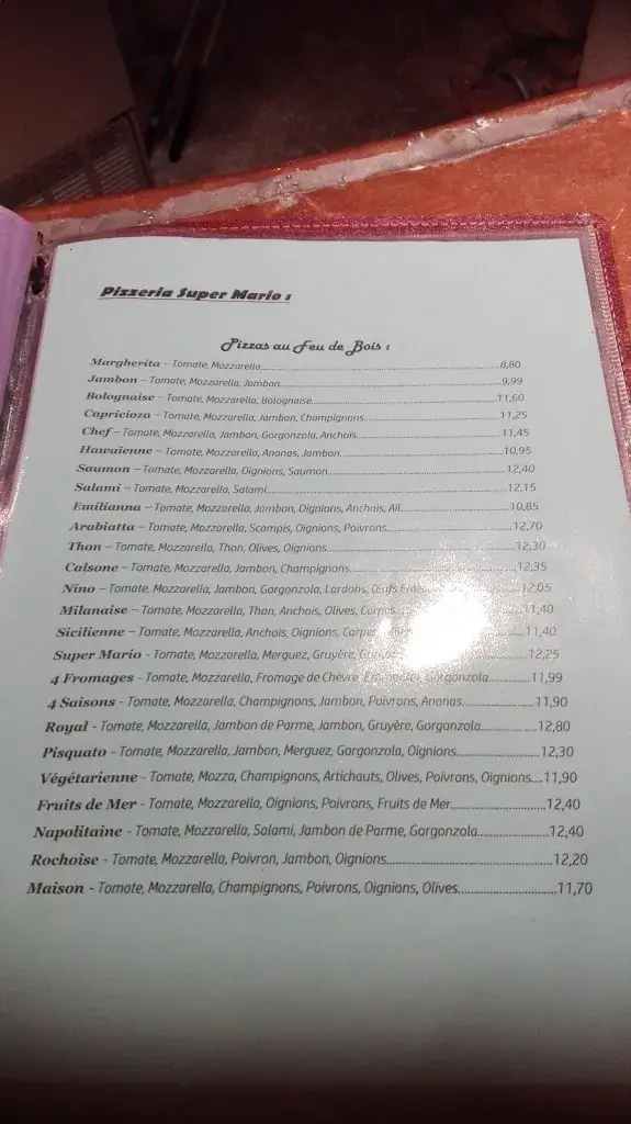 Menu_Pizzeria Super Mario_Roche-en-Ardenne_image_4