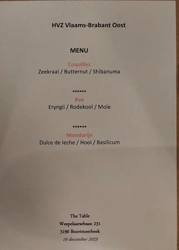 Menu_The Table_Boortmeerbeek_image_1