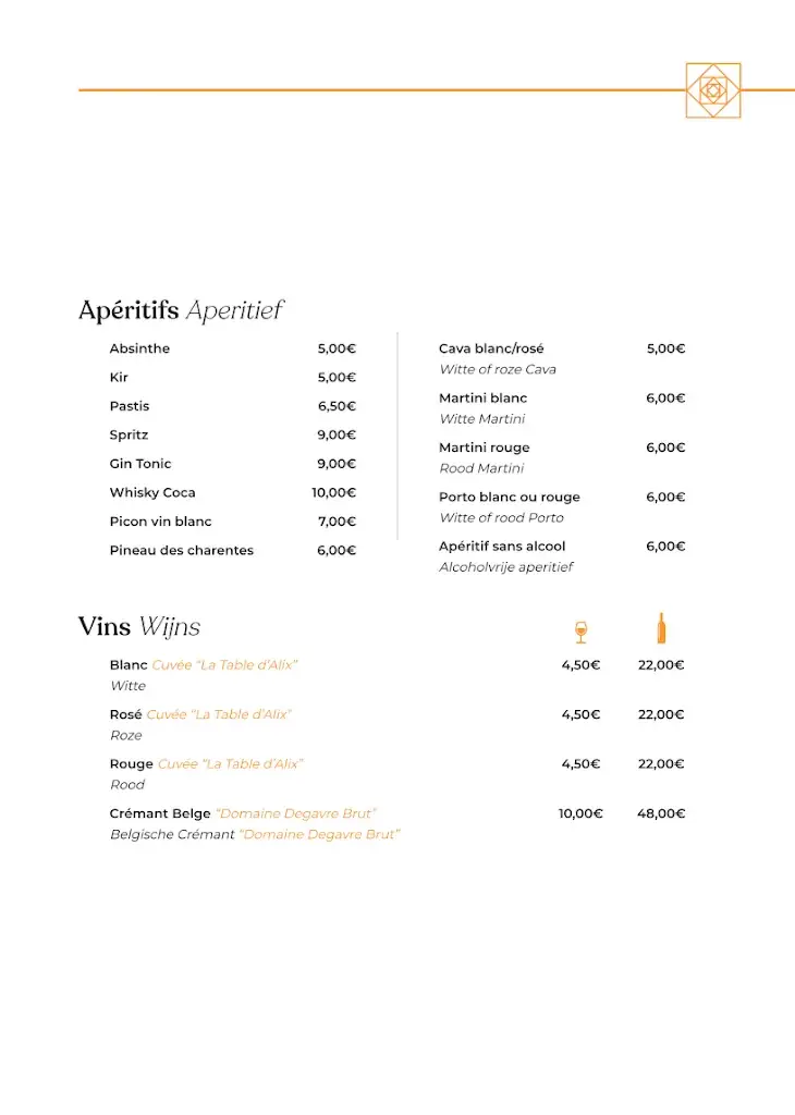 Menü_La Table d'Alix_Lessines_Bild_2