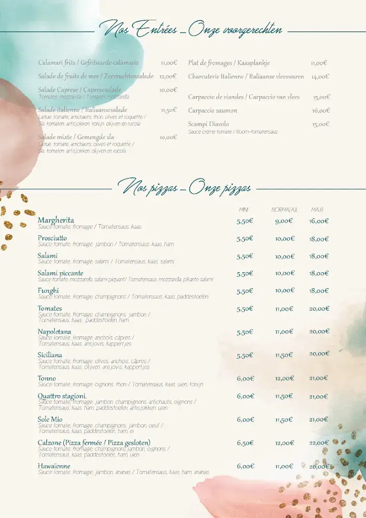 Menu_Pizzeria Ristorante St. Christophe_Lincent_image_1