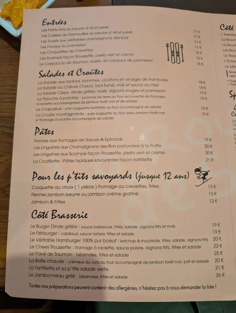 Menu_La Roussette de Savoie_Liège_image_1