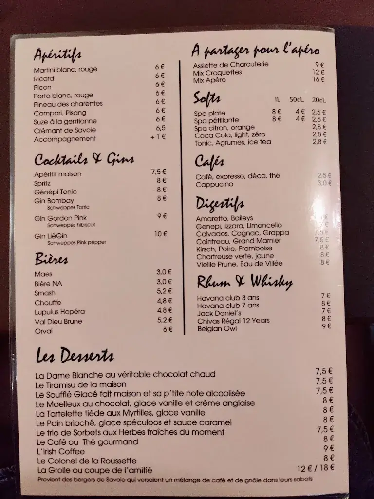 Menu_La Roussette de Savoie_Liège_image_2