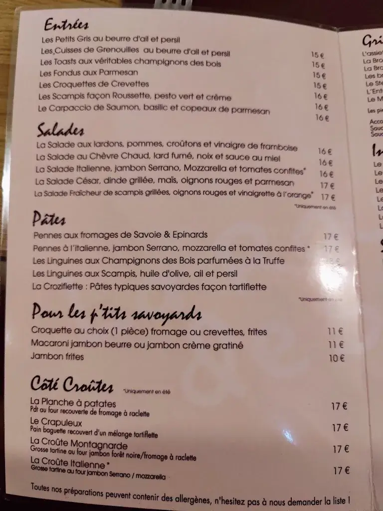 Menu_La Roussette de Savoie_Liège_image_3