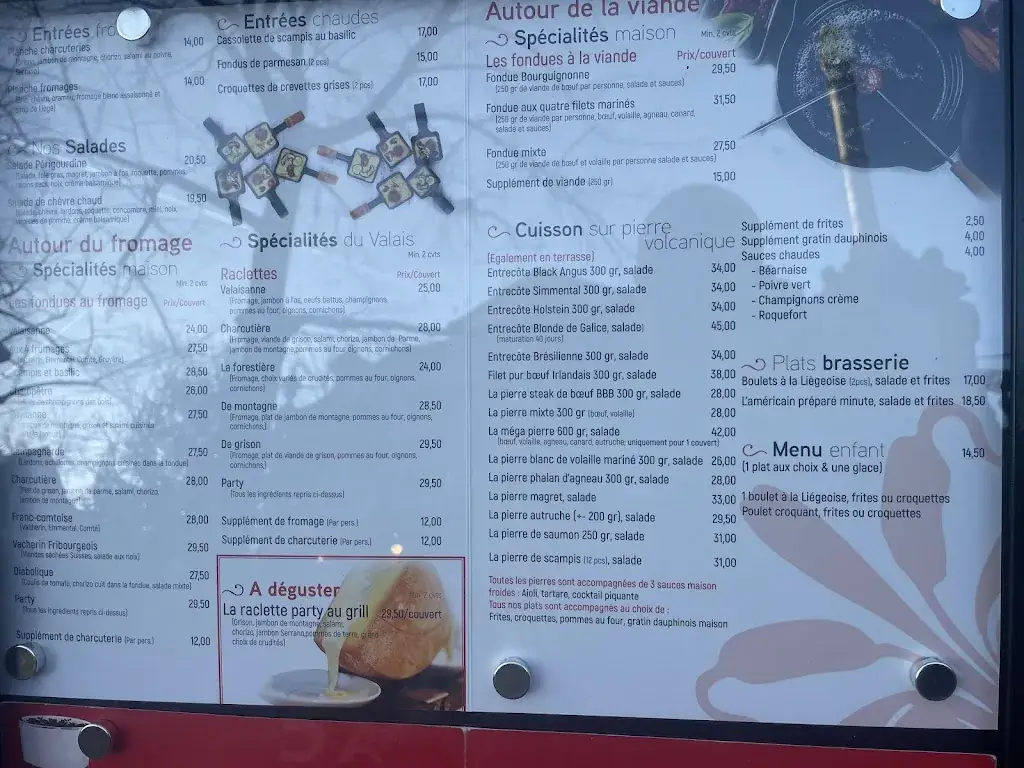 Menu_La Valaisanne_Liège_imagen_3