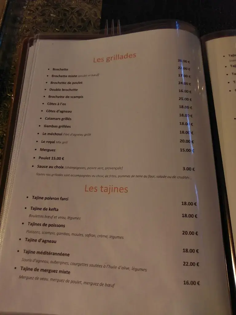 Menu_Restaurant La Medina_Marche-en-Famenne_image_2