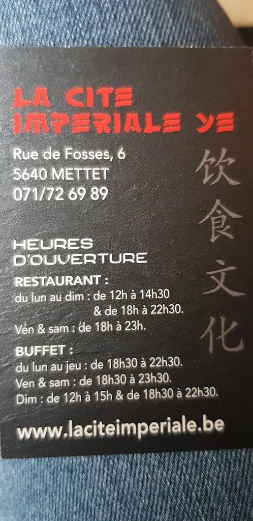 Menu_La Cité Impériale ye-hôtel et resto_Mettet_image_3