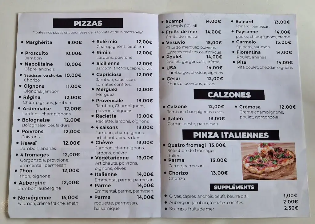 Menu_Pizzeria Chez Laurent_Modave_image_1