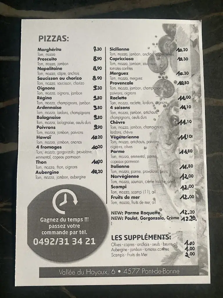 Menu_Pizzeria Chez Laurent_Modave_image_3