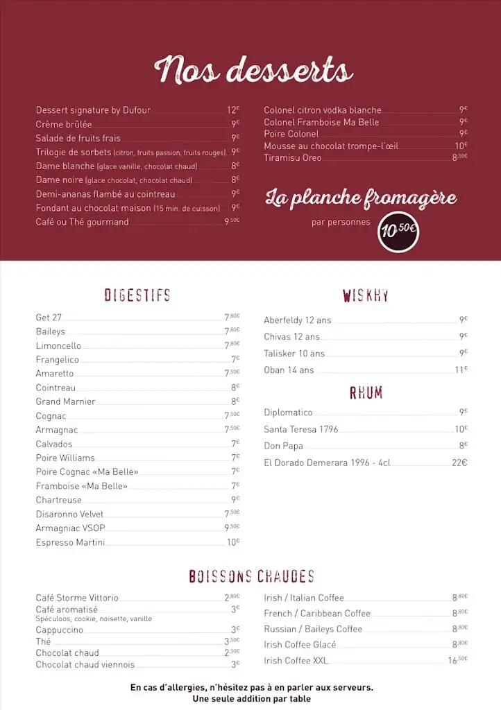 Menu_Le grill Dufour_Mouscron_image_2