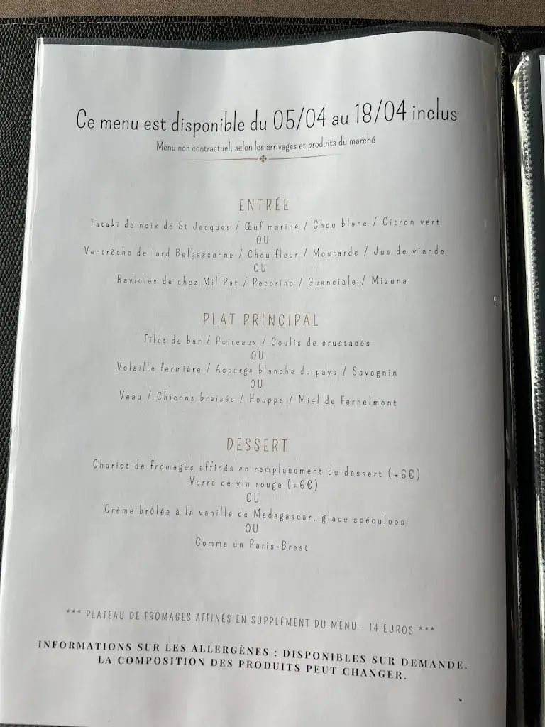 Menu_Château de Namur_Namur_imagen_3