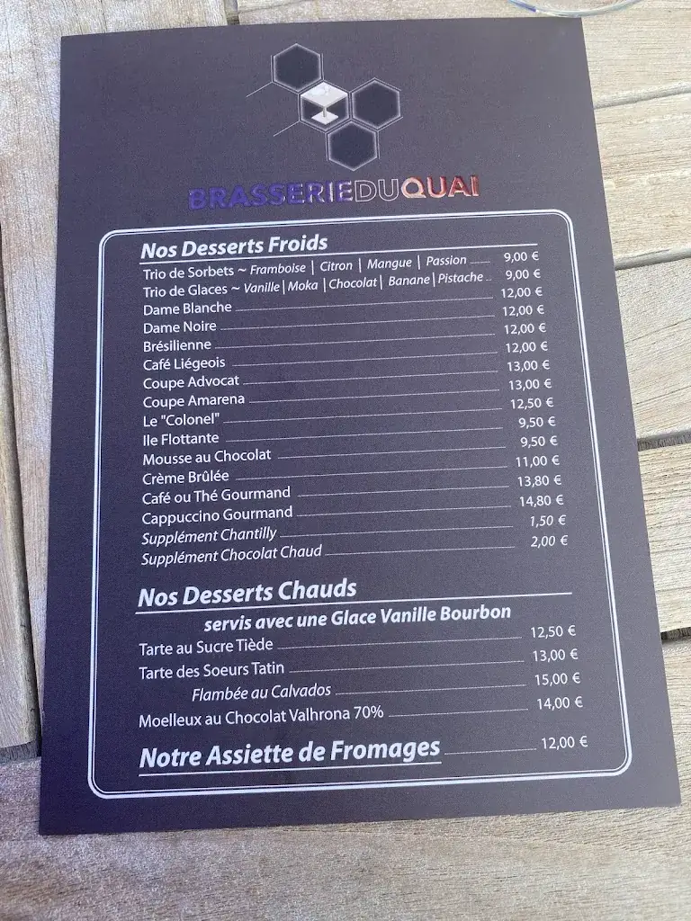 Menu_La Brasserie du Quai_Namur_image_4