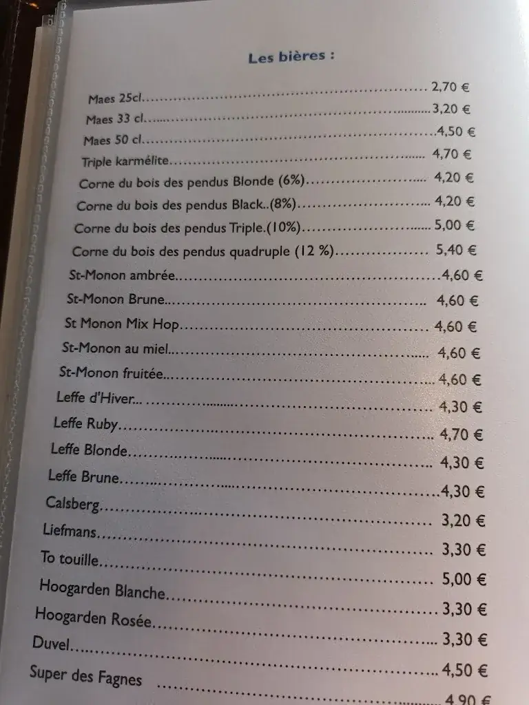 Menu_Brasserie - Restaurant Le Relais Saint Monon_Nassogne_imagen_3