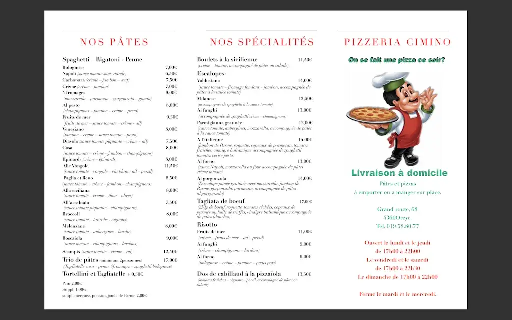 Menü_Pizzeria Cimino_Oreye_Bild_2