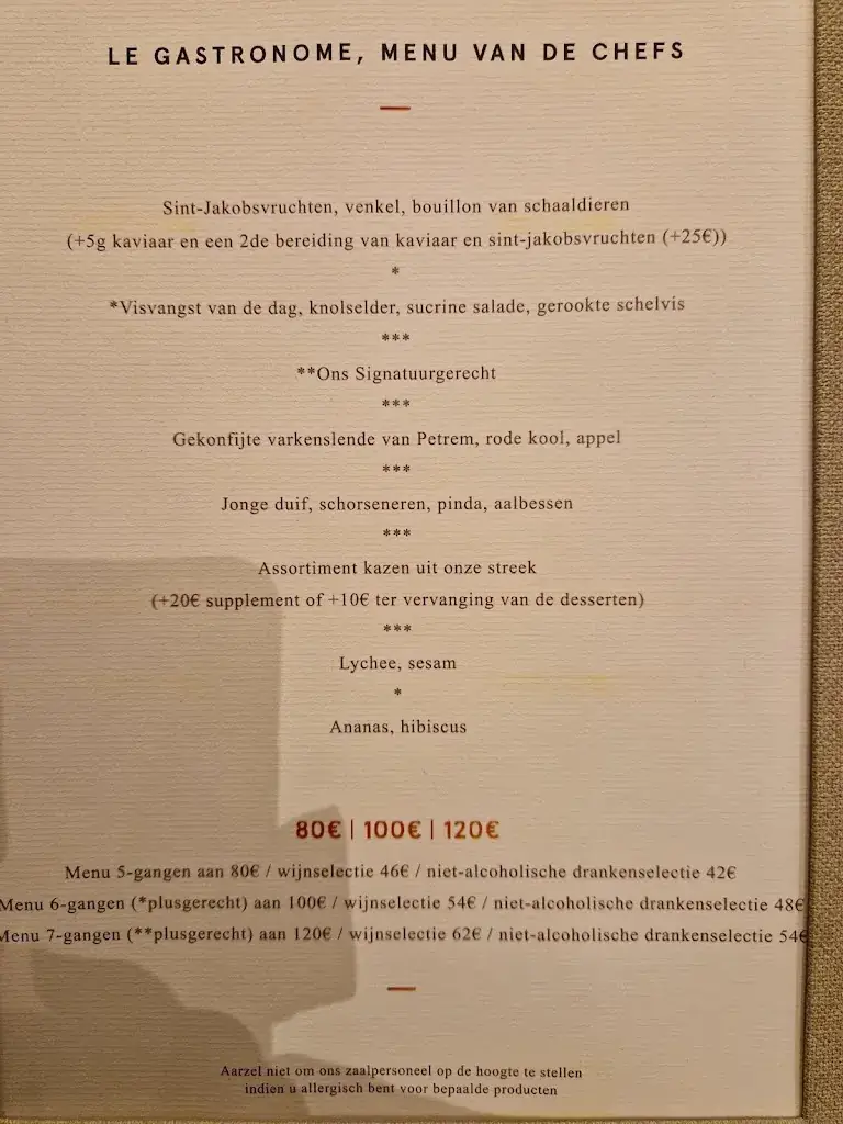 Menu_Le Gastronome - Jean Vrijdaghs et Sébastien Hankard_Paliseul_image_1