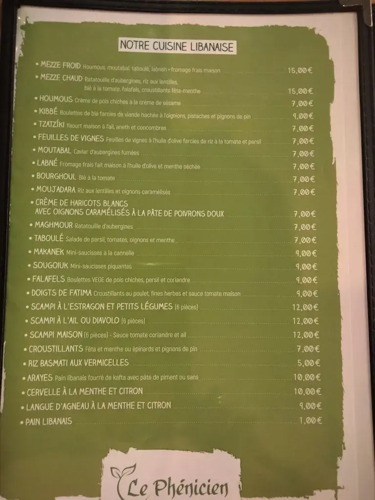 Menu_Le Phenicien_Philippeville_image_4