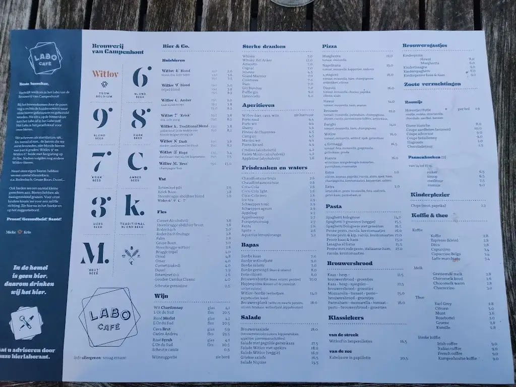 Menü_Labo Café / Brouwerij van Campenhout_Kampenhout_Bild_1