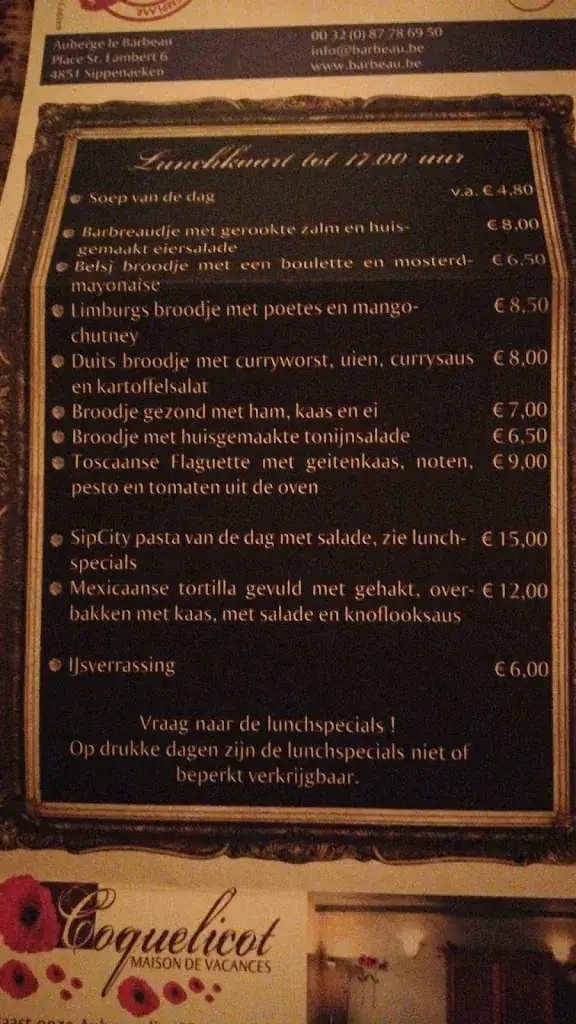 Menu_Auberge Le Barbeau_Plombières_image_3
