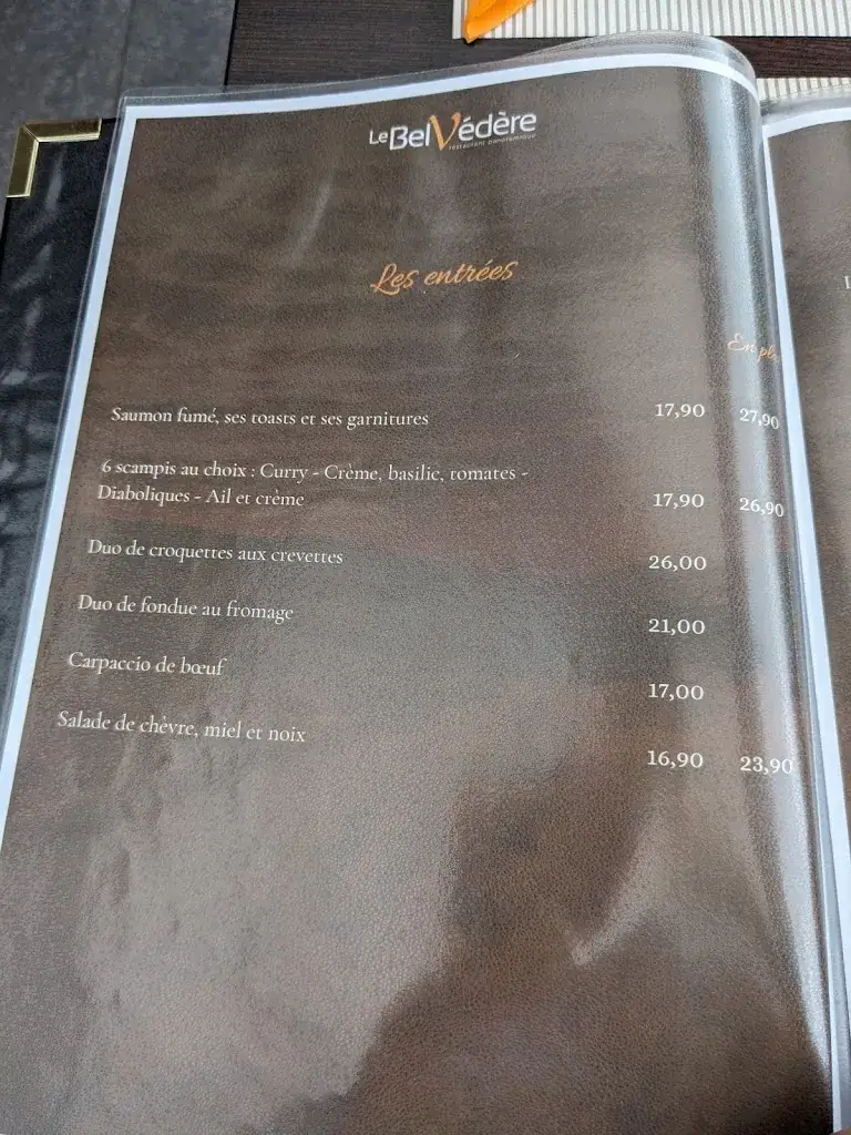 Menu_Restaurant panoramique Le Belvédère_Profondeville_image_4