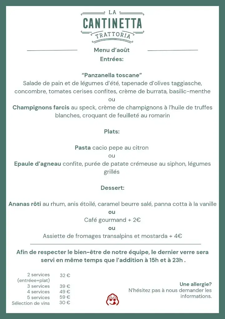 Menü_LA CANTINETTA_Liège_Bild_1