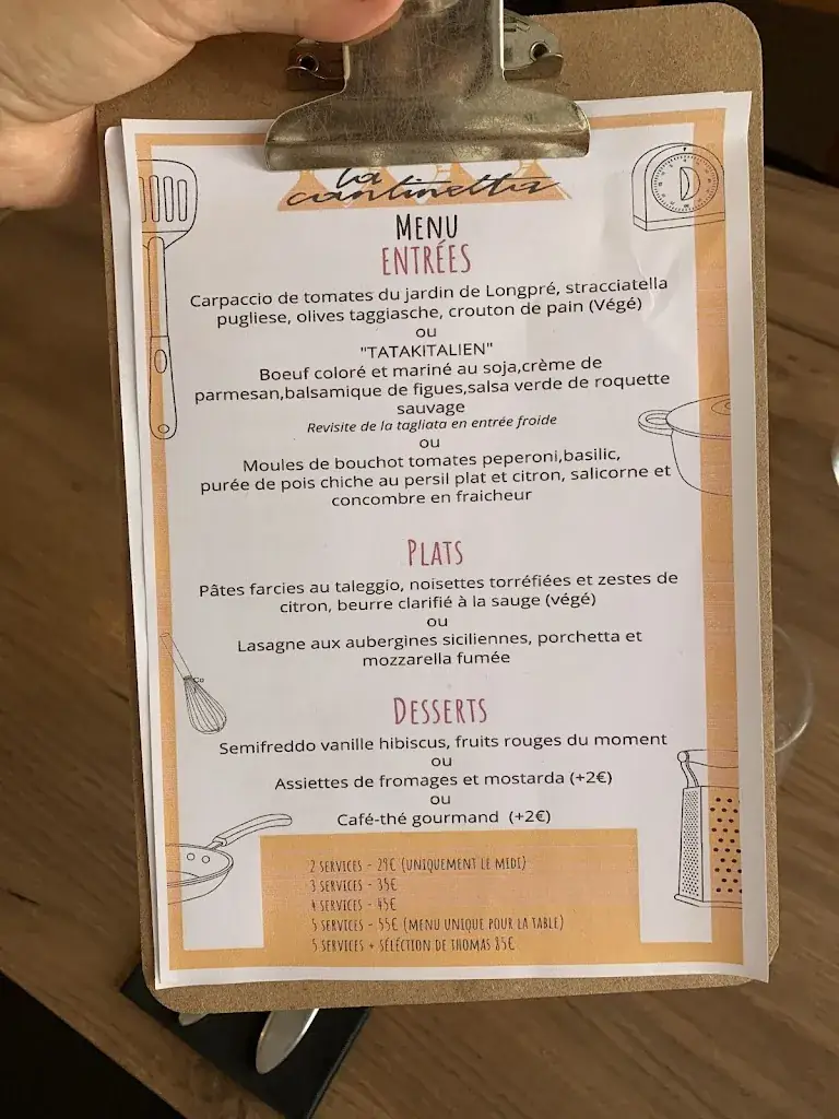 Menü_LA CANTINETTA_Liège_Bild_2