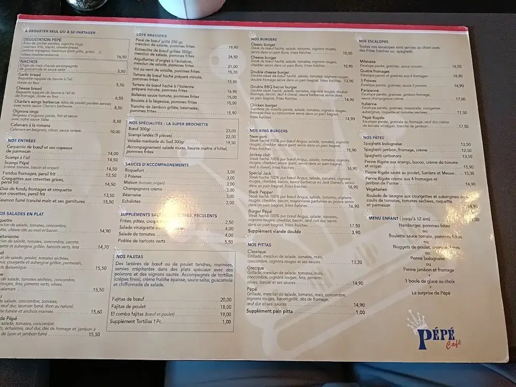 Menü_Pepe Cafe_Perwez_Bild_2