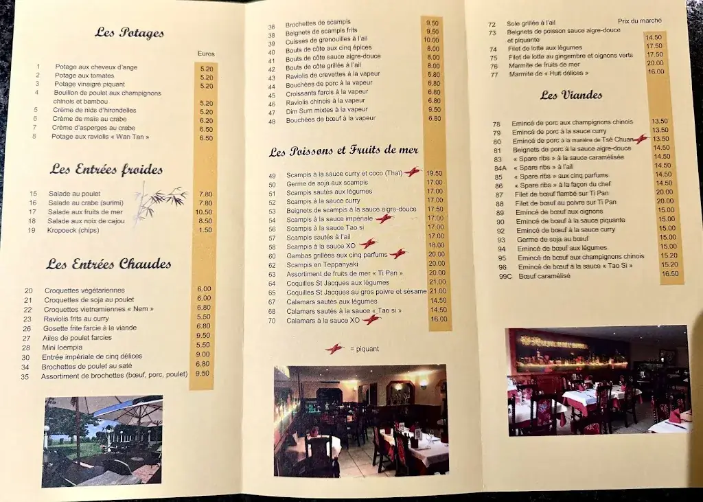 Menü_Le Jardin de L'Empereur Perwez_Perwez_Bild_1