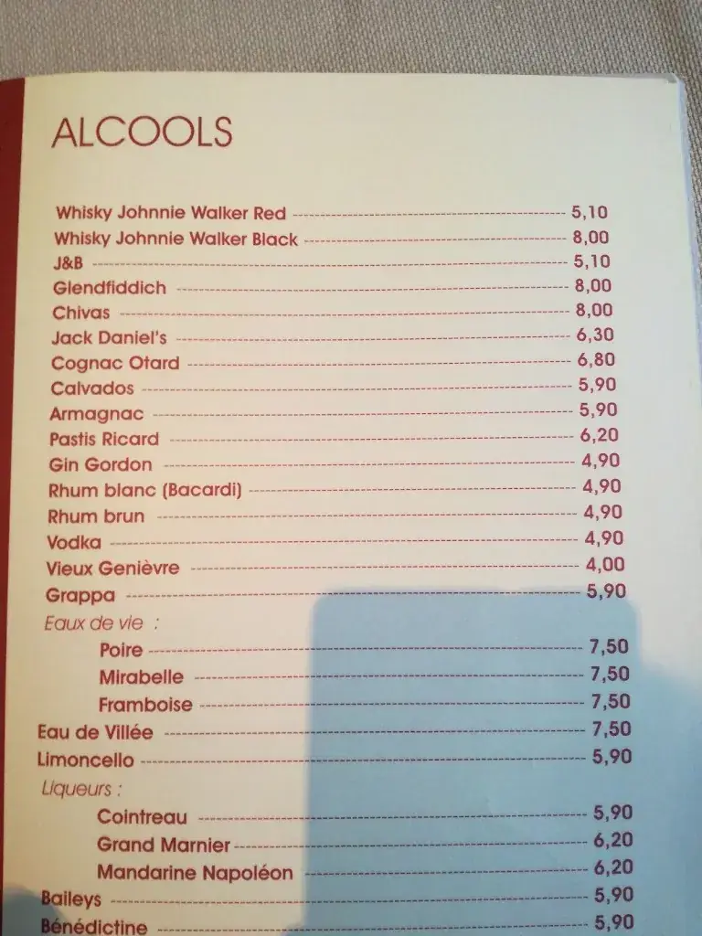 Menu_Restaurant La Ville de Wavre_Perwez_image_4