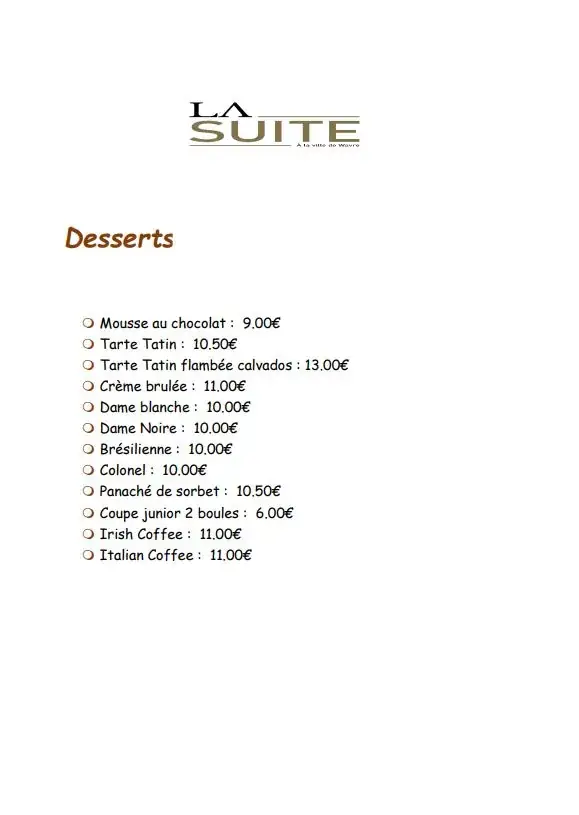 Menu_La Suite_Perwez_image_2