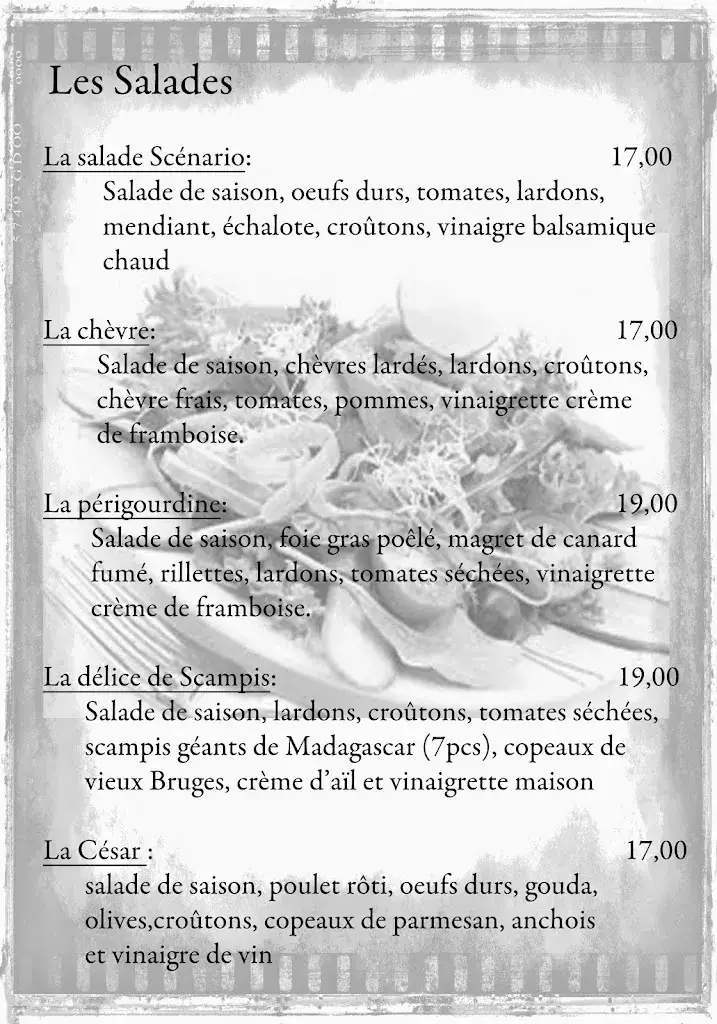 Menü_Restaurant Le Scénario_Leuze-en-Hainaut_Bild_1