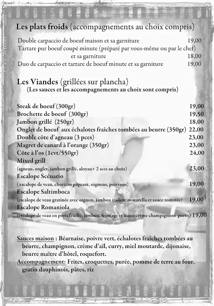 Menü_Restaurant Le Scénario_Leuze-en-Hainaut_Bild_2