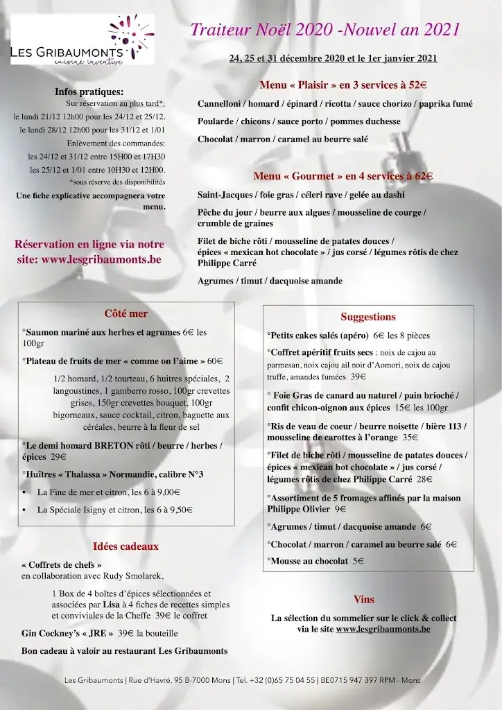 Menü_Les Gribaumonts_Mons_Bild_1