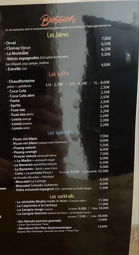 Menu_Mon Bar à Tapas_Mons_image_4