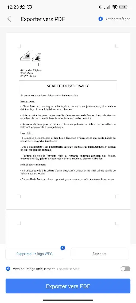 Menu_Le 44_Mons_image_4