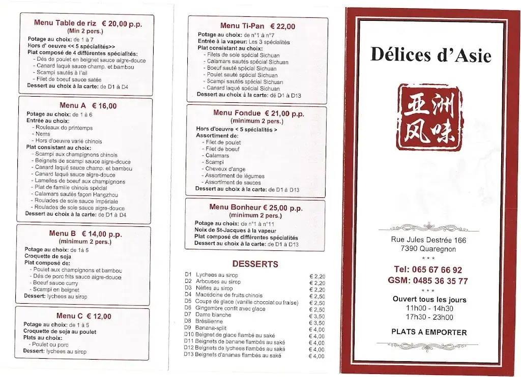Menu_Délices D'asie_Quaregnon_imagen_1