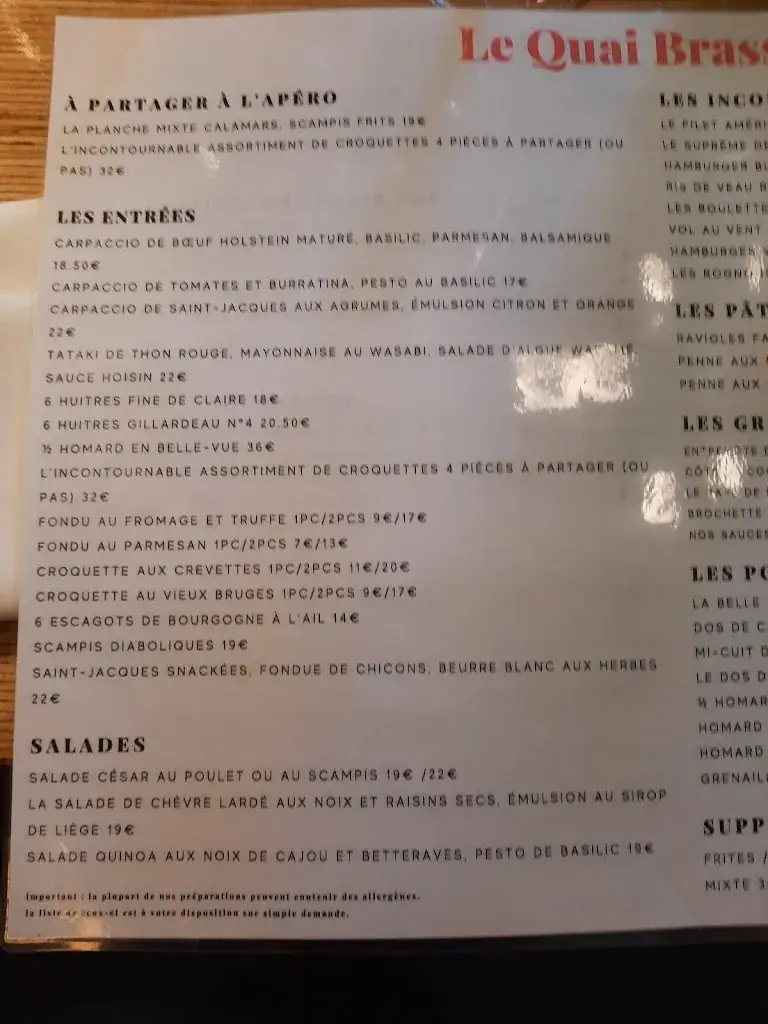 Menu_Le Quai Brasserie_Rixensart_image_3