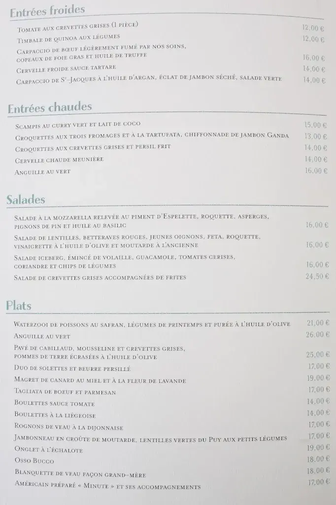Menu_Le Cafe du Lac_Rixensart_image_4