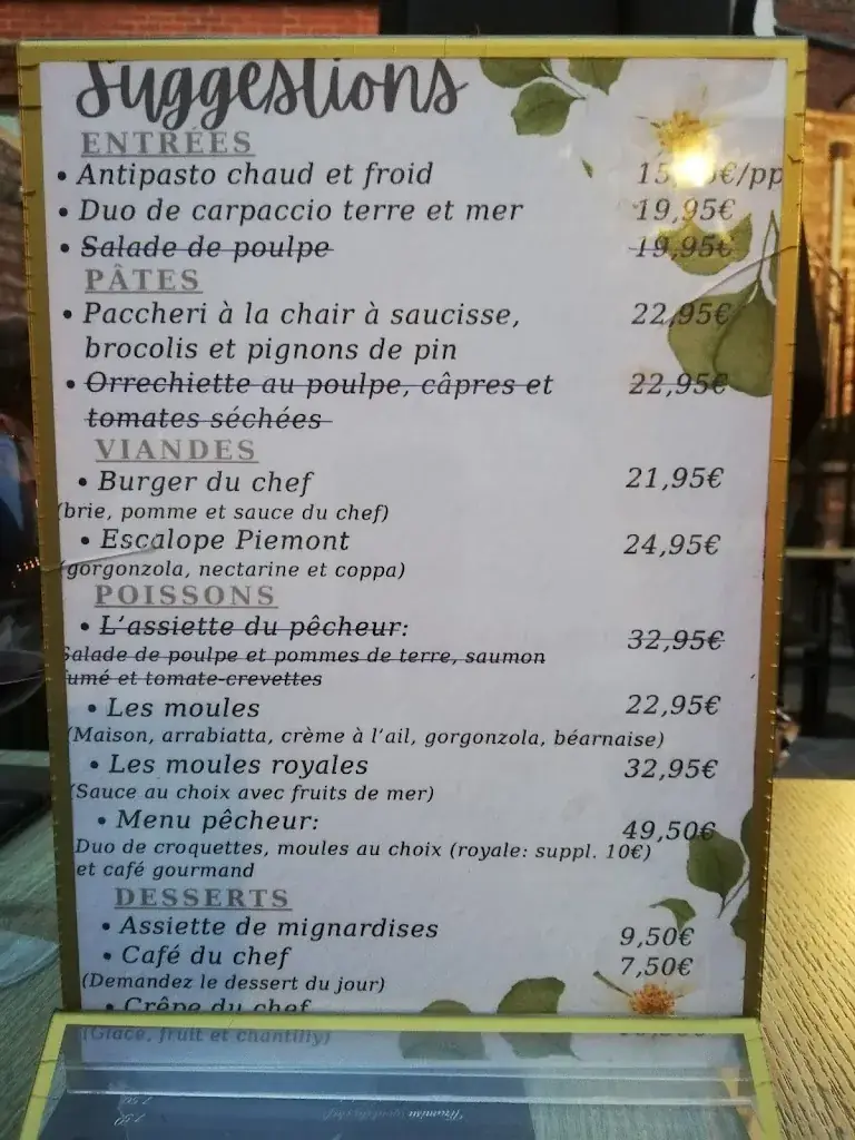 Menü_Le XVIII Siècle_Rœulx_Bild_1