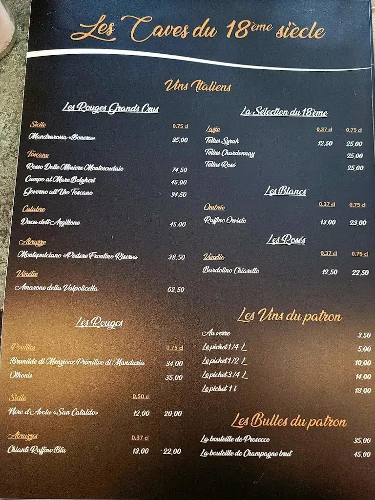 Menü_Le XVIII Siècle_Rœulx_Bild_4