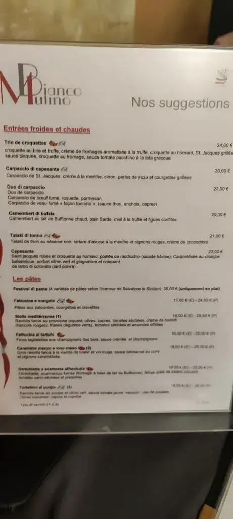 Menü_Le Mulino Bianco_Rœulx_Bild_2