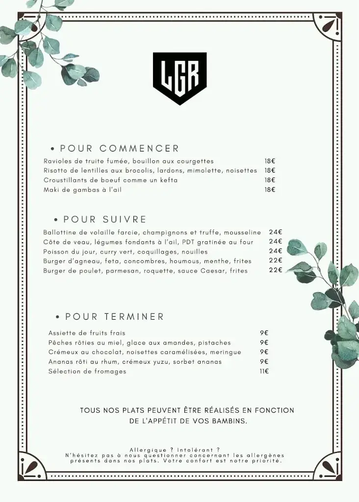 Menu_La Grim'Rhodienne restaurant / bar_Rœulx_image_1