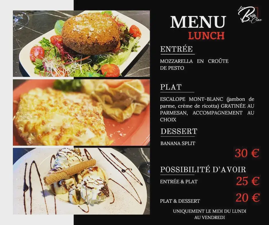 Menu_Le Bella Ciao_Quévy_image_1