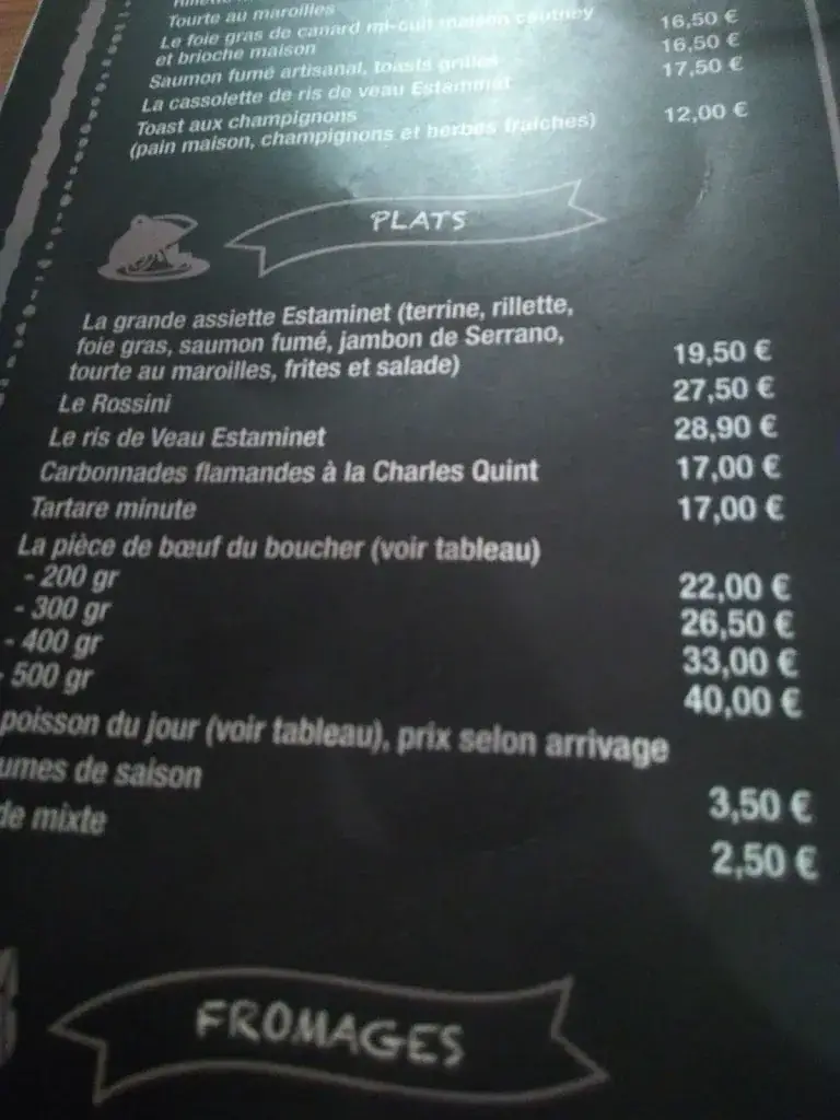 Menu_Restaurant l'Estaminet_Rumes_image_3