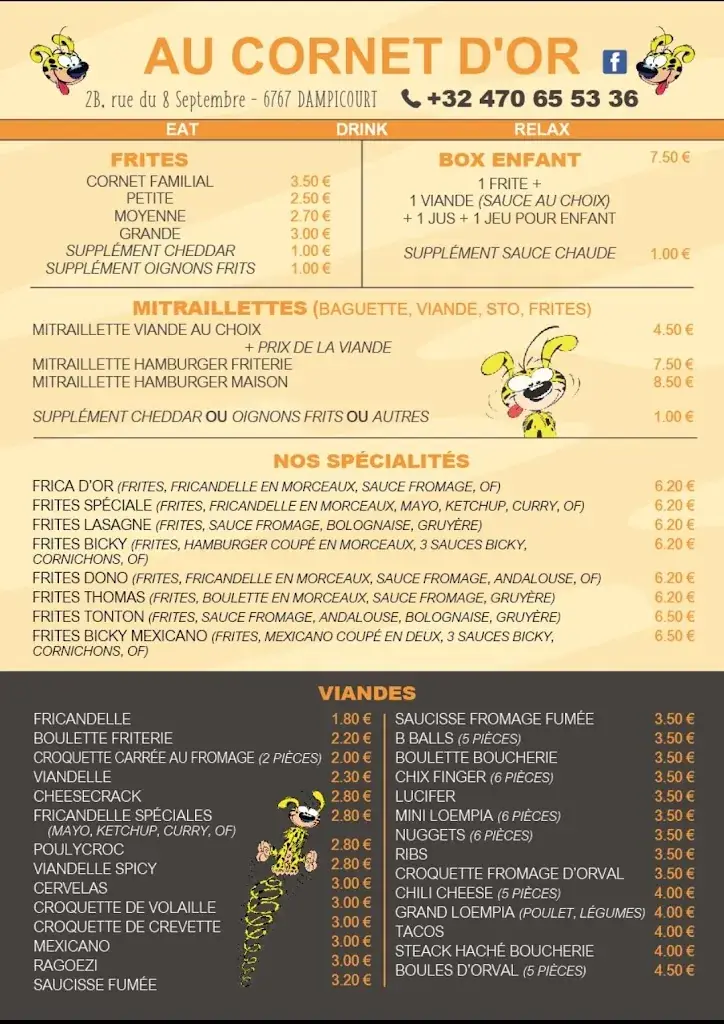 Menu_Au Cornet D'or_Rouvroy_imagen_2