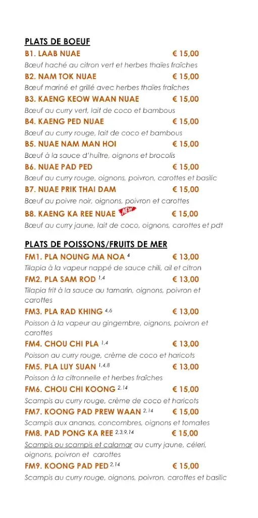 Menü_Bach Zaab - Plats Thaïlandais uniquement à emporter_Rouvroy_Bild_1