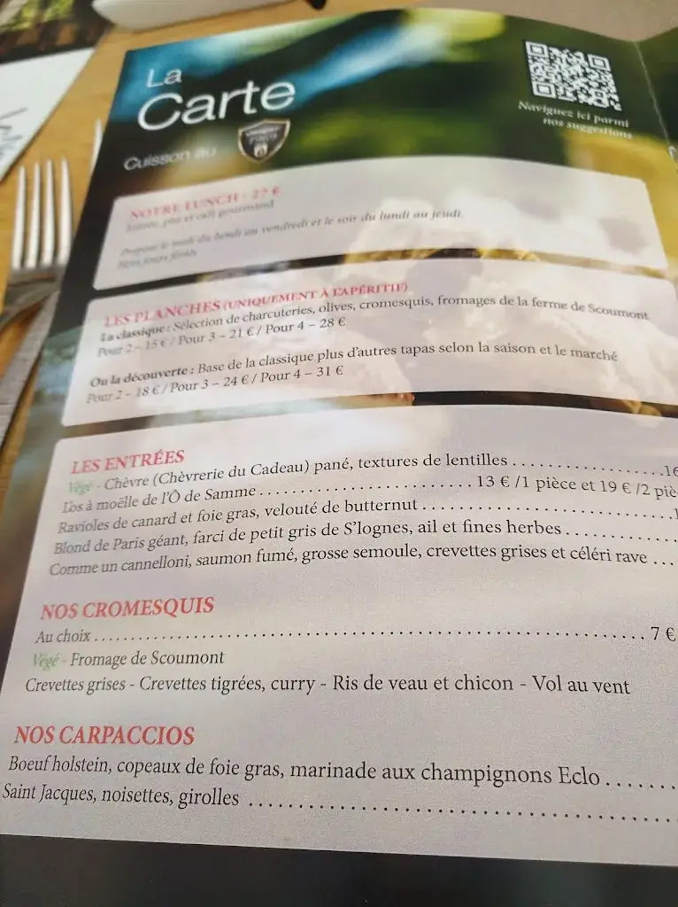 Menu_L'Ô de Samme_Seneffe_image_1