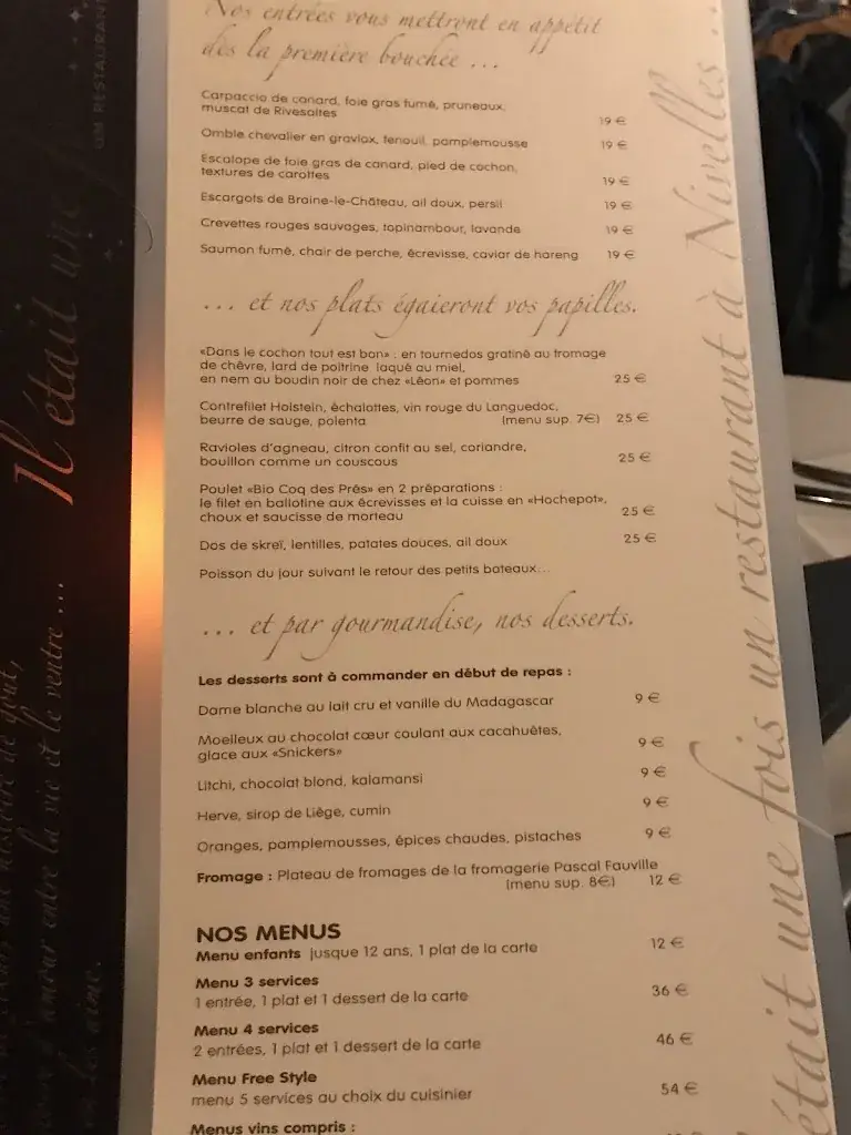 Menü_Il Était Une Fois Toi et Moi_Seneffe_Bild_2