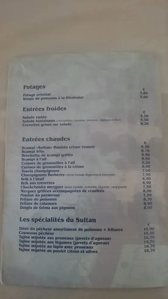 Menü_Sultan (Le)_Seraing_Bild_3